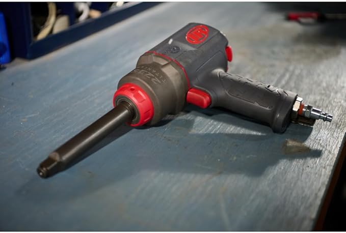 Ingersoll Rand 2236QPTIMAX DXS2 1/2" Air Impact Wrench, Quiet, 1500 ft-lb Torque, Titanium Hammercase, Pin Retainer, Pistol, Interchangeable Anvil, Multi-functional Tool