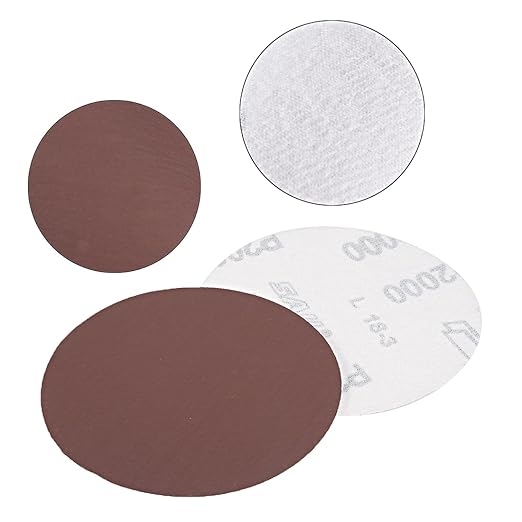 uxcell 25Pcs 4 Inch Hook and Loop Sanding Disc 2000 Grits Flocking Sandpaper for Random Orbit Sander Brown