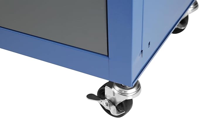 Rolling Tool Chest with Wheels 8 Drawers Assembled Tool Cabinet Combo with Drawers Detachable Organizer Tool Chests Mobile Lockable Tool Box for Workshop Mechanics Garage, Blue+Grey