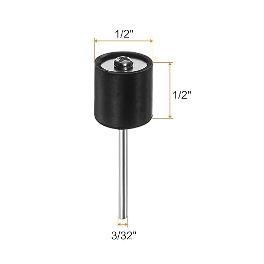 HARFINGTON 10pcs 1/2 Inch Sanding Drum Rubber Mandrels 2.35mm Shank Sanding Sleeve Holder for Drum Sander Rotary Grinder