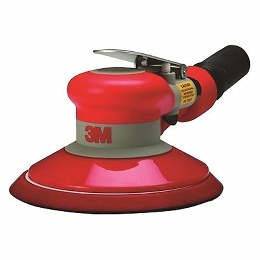 Cubitron Random Orbital Sander - Self Generated Vacuum Sander - 6” x 3/16” Diam. Orbit - Pneumatic Palm Sander - Hook and Loop Pad - For Wood, Composites, Metal - Original Series