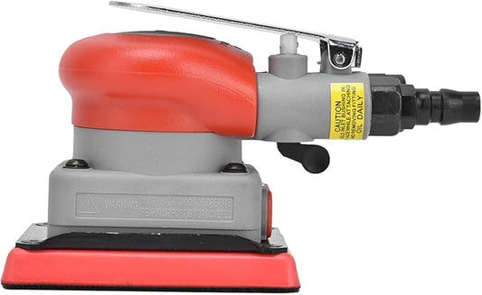 WALFRONT Pneumatic Sander 10000 RPM Air Orbit Finishing Sander for Wood Sanding Car Waxing Metal Sanding 75 x 100mm / 3.00 x 4.00in