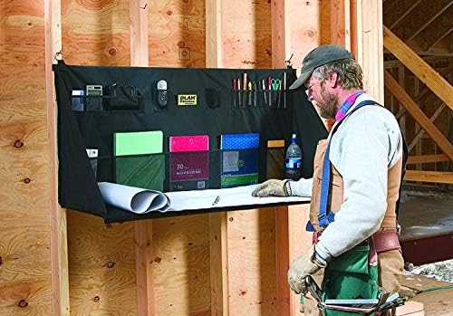 PRO WS3800 Portable Standing Desk, Workbench, Station, Storage for Jobsite, Garage, Office, Shop, Hanging Work Surface, Black