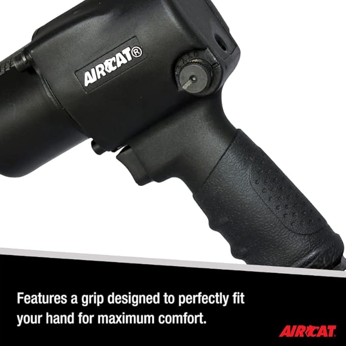 AIRCAT Pneumatic Tools 1431-2: 1/2-Inch Impact Wrench 1,000 ft-lbs of Torque - 2-Inch Extended Anvil