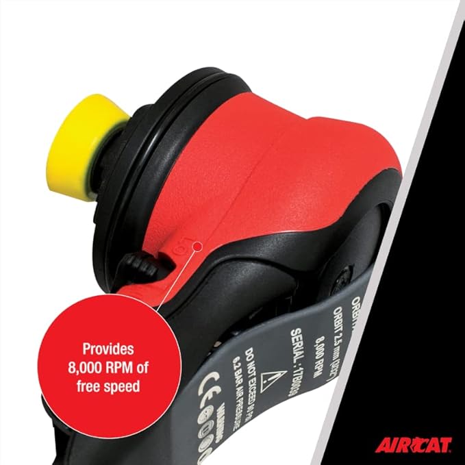 AIRCAT Pneumatic Tools 6700-1-332: Non Vac Nib Palm Sander 8,000 RPM