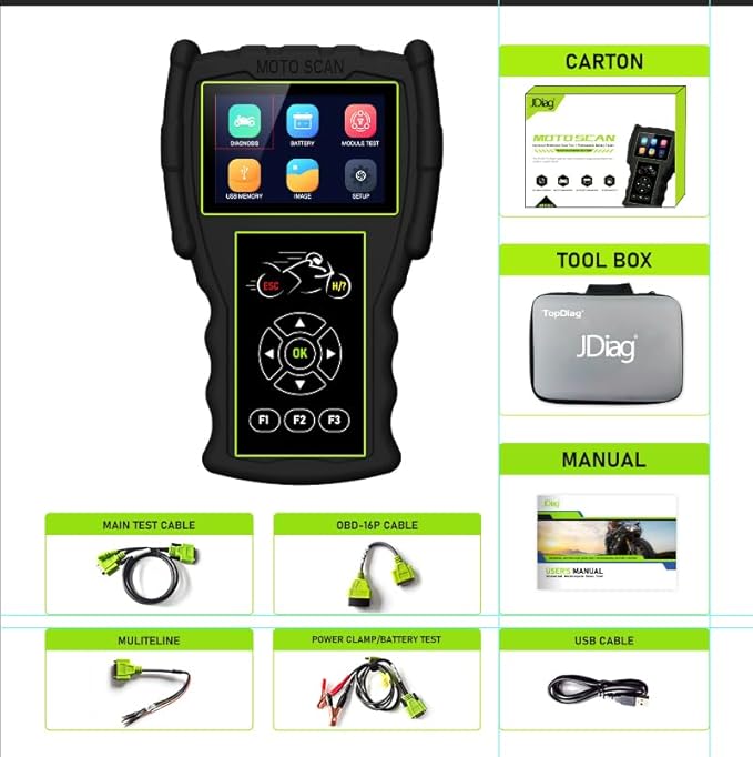Original JDiag M100 Pro Motorcycle Scanner Professional Diagnostic Tool for Motorcycle (OBD Version)