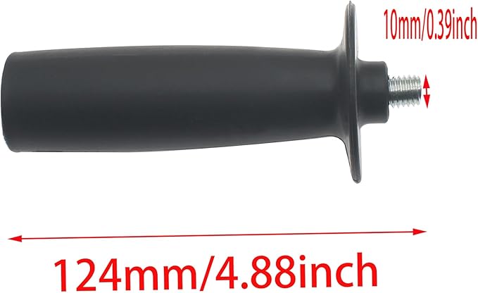 2 Pcs Black M10 Angle Grinder Handle 10mm Thread Angle Grinder Side Handle Angle Grinder Sander Handle Suitable for Angle Grinders.