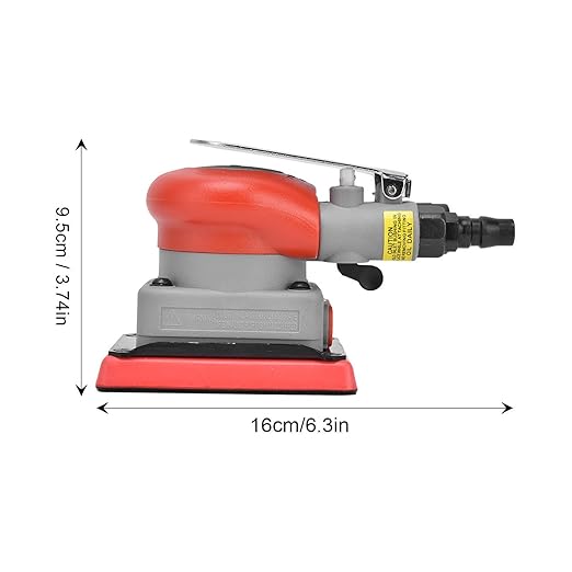 Pneumatic Sander, Alloy Steel Air Sanding Machine, Air Orbital Sander Wood Sandpaper Machines for Wood, Composites, Metal, Car Beauty,10000rpm 75x100mm