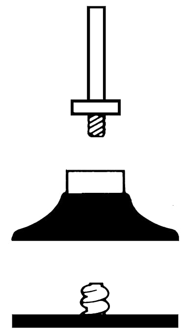 Cubitron Roloc Disc Pad TR - Medium Density - Works with Drills, Disc Sanders, Angle Grinders and Rotary Sanders - For Roloc Discs - 1" x 1/4-20 Thread - 45101