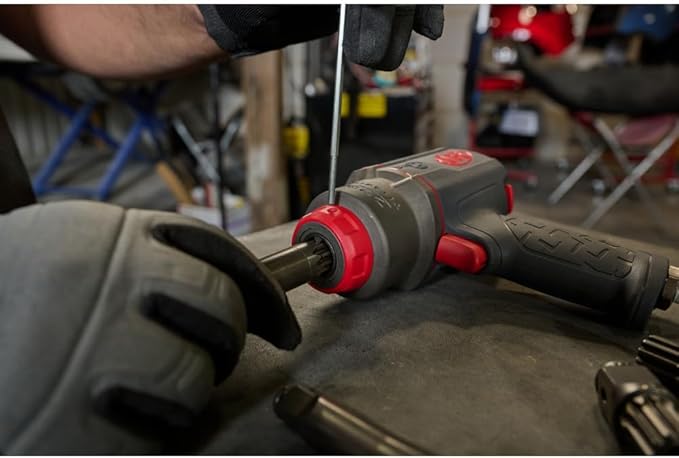 Ingersoll Rand 2236QPTIMAX DXS2 1/2" Air Impact Wrench, Quiet, 1500 ft-lb Torque, Titanium Hammercase, Pin Retainer, Pistol, Interchangeable Anvil, Multi-functional Tool