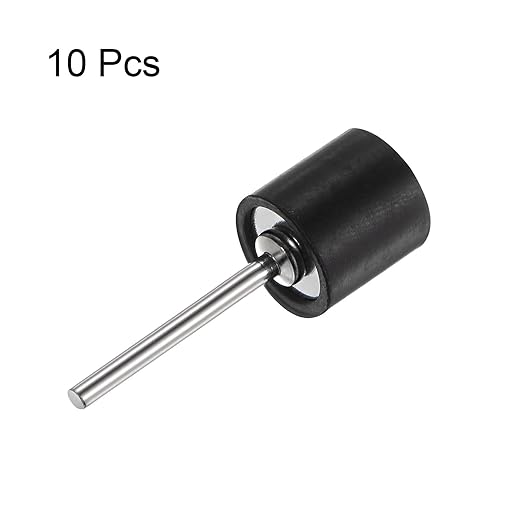 HARFINGTON 10pcs 1/2 Inch Sanding Drum Rubber Mandrels 2.35mm Shank Sanding Sleeve Holder for Drum Sander Rotary Grinder