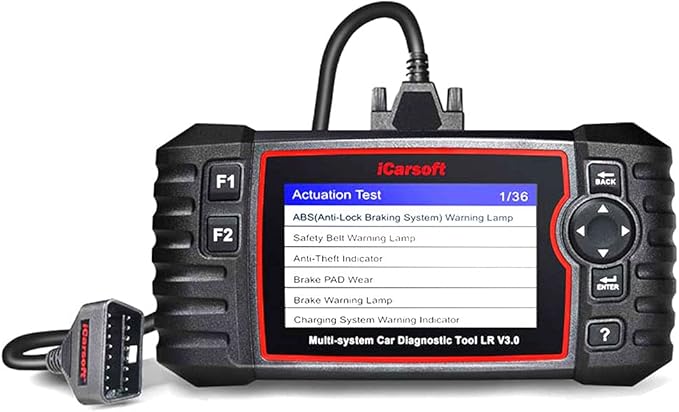 iCarsoft LR V3.0 for Land Rover/Jaguar Diagnostic Tool with auto VIN/Quick Test/Actuation Test