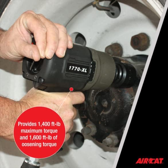 AIRCAT Pneumatic Tools 1770-XL 3/4 Inch Composite Impact Wrench 1600 ft-lbs of Torque