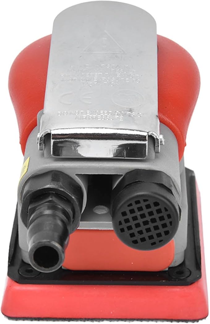 Pneumatic Sander Air Orbital Sander, Solid Alloy Steel Air Squares Sanding Machine 3 * 4 In 10000rpm Pneumatic Sander, Sanding Grinding Polishing Sander for Wood Metal Car Beauty