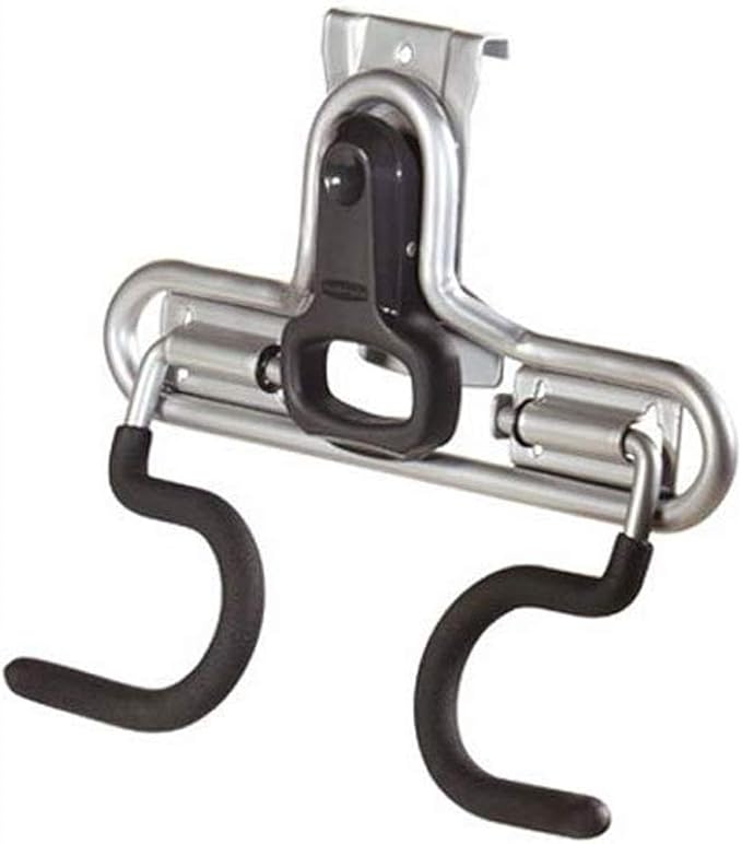 Rubbermaid FastTrack 2-Handle Hook (S Hook), Mounted Garage Storage and Space Saving Organization System, Metallic Powder-Coated Steeel, for Rakes/Brooms/Toys/Ladders,