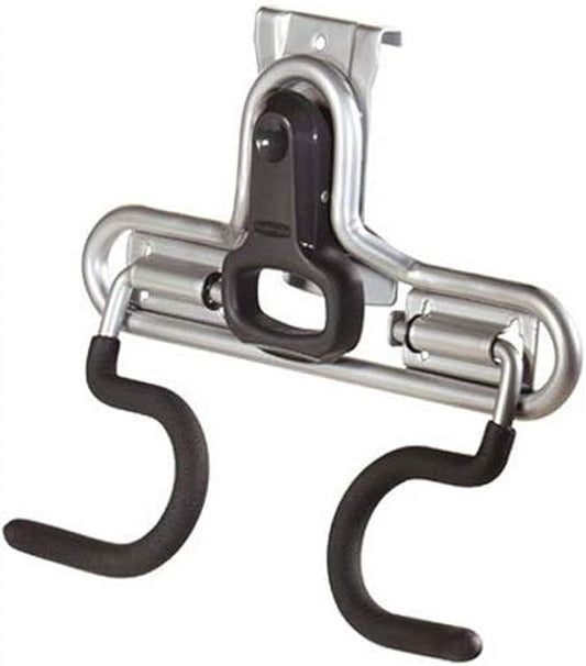 Rubbermaid FastTrack 2-Handle Hook (S Hook), Mounted Garage Storage and Space Saving Organization System, Metallic Powder-Coated Steeel, for Rakes/Brooms/Toys/Ladders,