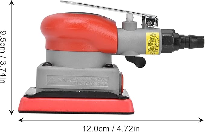 Random Orbit Air Palm Sander, 3 in 4 in, one eighth in Orbit, 10,000 Max OPM, Air Squares Sanding Machine, Electric Orbit Sander, Non Vacuum Orbital Sander for Wood Sanding, Car Waxing, etc