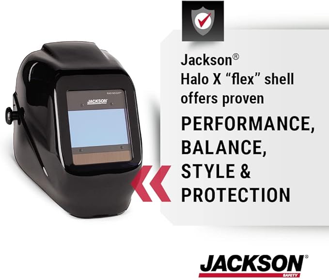 Jackson Safety HLX 100 Welding Hood - Ultra Lightweight Auto Darkening Welding Helmet with Insight Digital Variable ADF - ANSI Z87.1