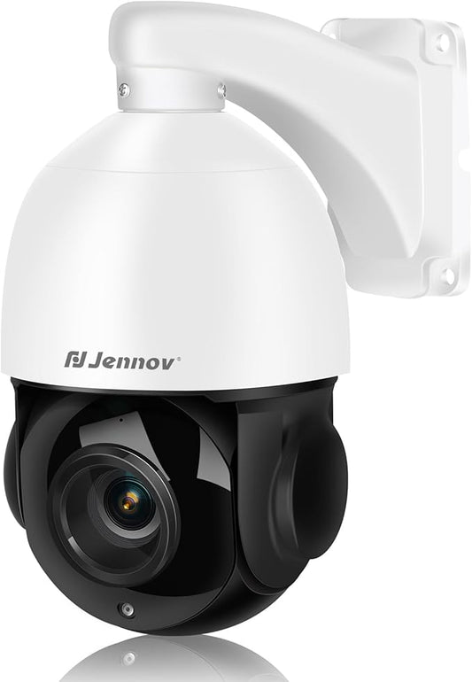 4K 8MP Outdoor PTZ IP POE Camera with Pan Tilt 20X Optical Zoom & Human Detection, Speed Dome Security Camera with 320ft IR Night Vision, Auto Tracking, Hikvision Onvif Compatible
