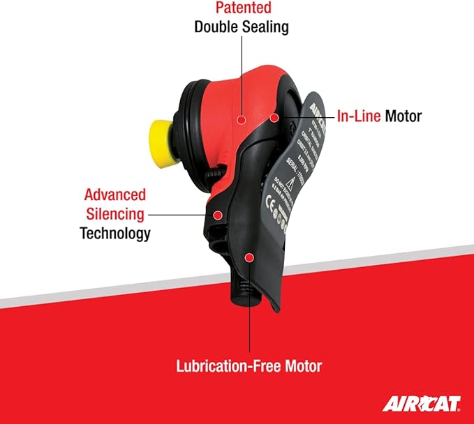 AIRCAT Pneumatic Tools 6700-1-332: Non Vac Nib Palm Sander 8,000 RPM