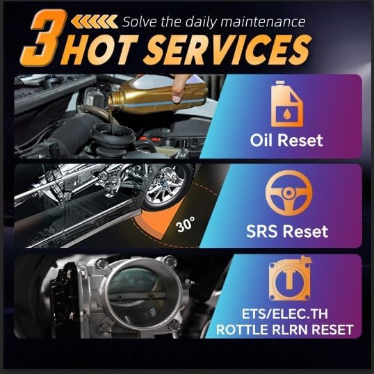 LAUNCH OBD2 Scanner CRP (Upgrade of CRP123I) Car Scanner, Engine/ABS/SRS/Transmission Diagnostic Scanner, 3 Reset Scan Tool, Check Engine Code Reader, Auto VIN,Battery Test