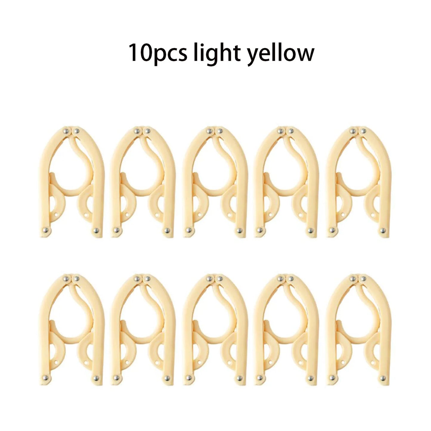 [no.6] Foldable Travel Clothes Hangers – 6-Pack (Green + Yellow) | Portable & Space-Saving for Trips and Home Use