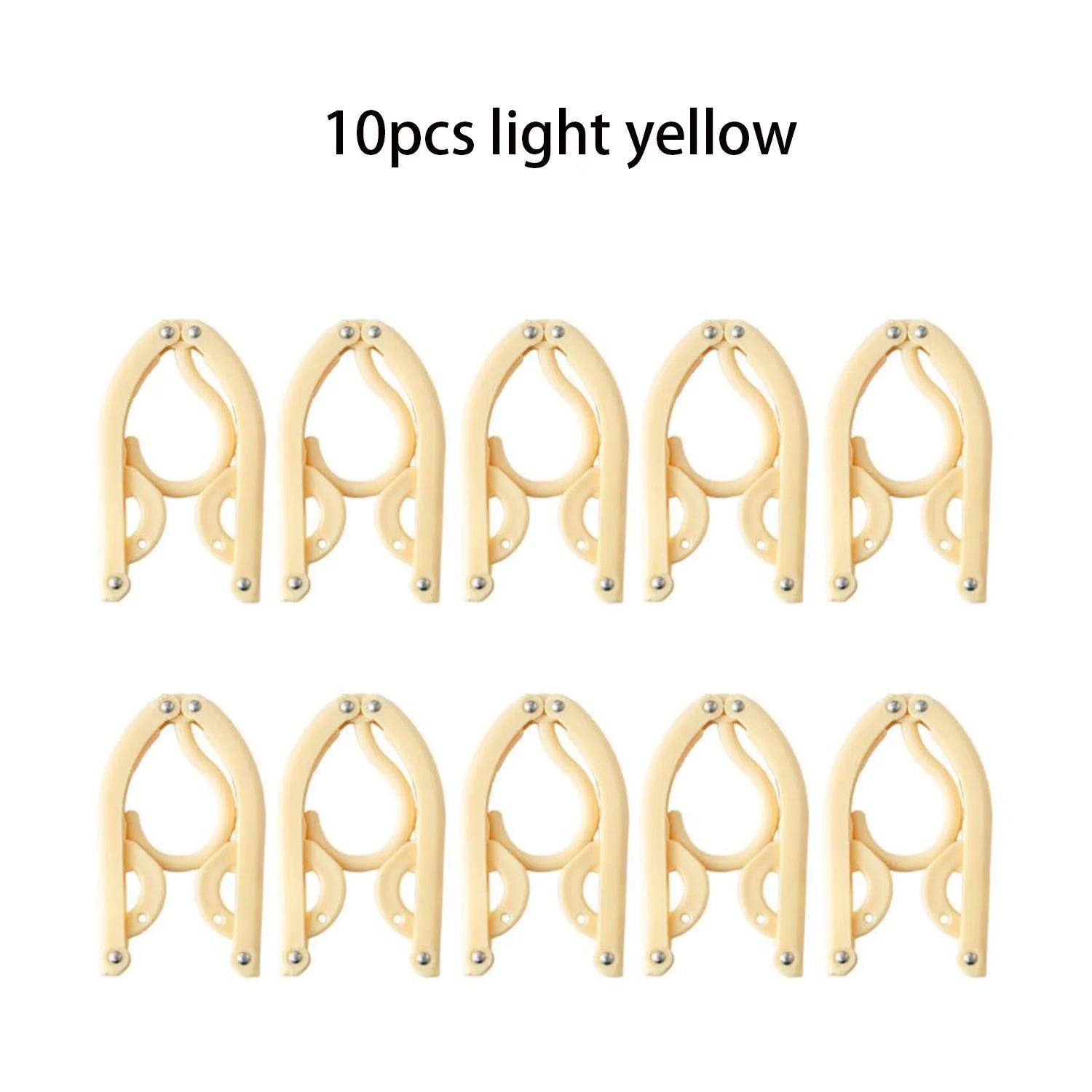 [no.6] Foldable Travel Clothes Hangers – 6-Pack (Green + Yellow) | Portable & Space-Saving for Trips and Home Use