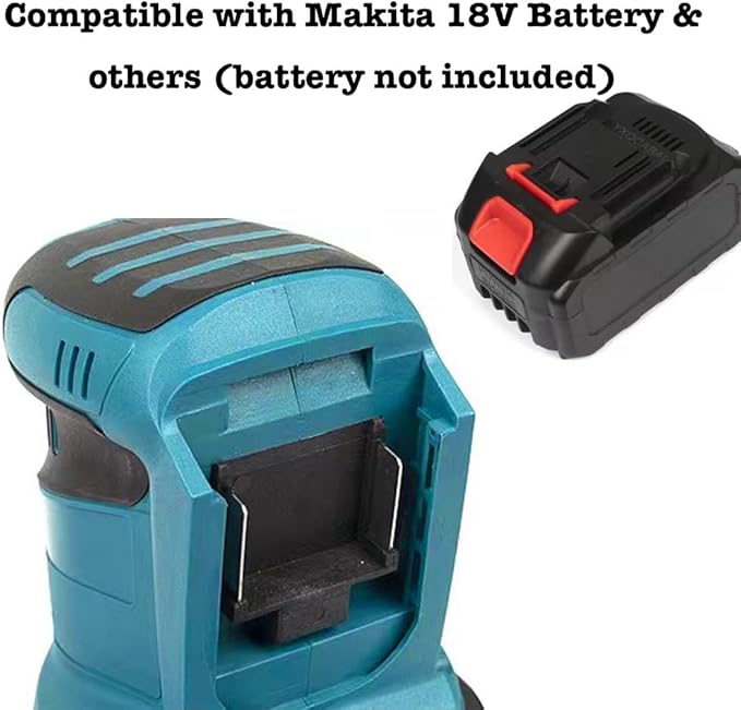 Random Orbit Sander, 5'' Cordless Orbital Sander, Brushless Palm Sander Fit for Makita 18V Battery & Others, 6 Speed Max. 24000RPM, Hook & Loop, Dust Collector