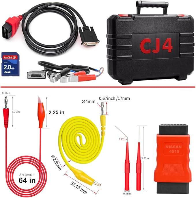 CJ4-R OBDII/CAN Automotive Scanner Diagnostic Scantool, with 2-Channel Oscilloscope