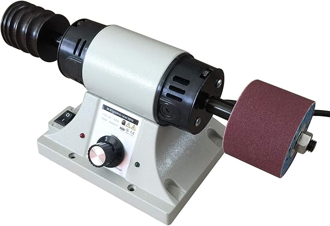 Leather Polisher Sander 350W 0-8000RPM Leather Burnishing Machine 110V Edge Grinding Machine with 6 Sanding Sleeves