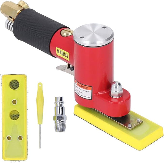 Jadeshay Random Orbital Sander Pneumatic Tool, High Power Push Switch Palm Sander with Air Filter, Zinc Alloy Construction, for Auto Body, Woodworking & Polishing