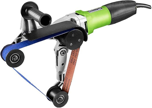 VICSES 110V 800W Pipe Tube Polisher Stainless Round Sander 360° Rotation and 6 Speeds Adjustable with Alumina Oxide Sanding Grinding and Polishing