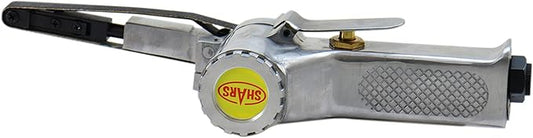 Shars 3/8" x 13" Mini Air Belt Sander, Multi Position, Variable Speed with 3 pcs Belts (60, 80, 120 Grit) 202-2419 R