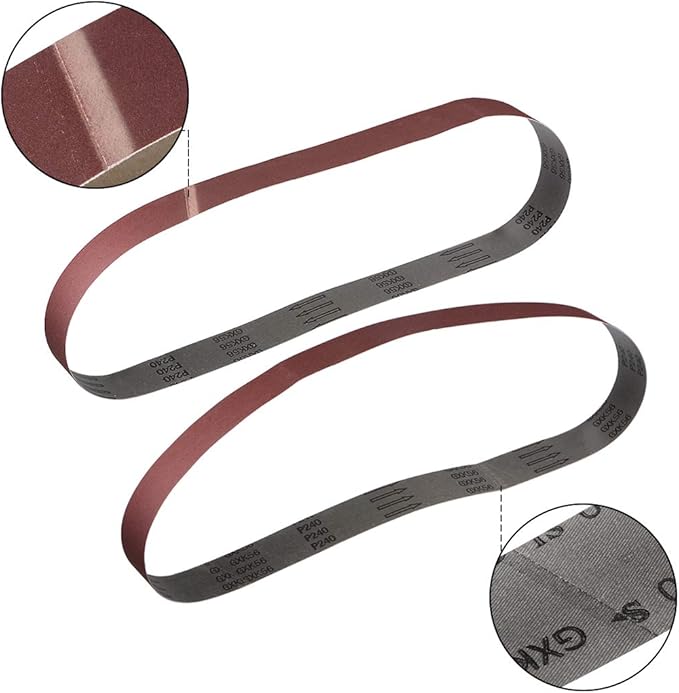 uxcell 2 x 48 Inch Sanding Belt 240 Grit Sand Belts for Belt Sander 5pcs