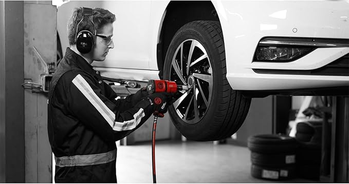 Chicago Pneumatic CP7748TL-2-1/2 Inch Air Impact Wrench with 2 Inch Extended Anvil, Torque Limited, Pistol Handle, Max Torque Reverse Output 960 ft.lbs / 1300 Nm - 7000 RPM, Twin Hammer