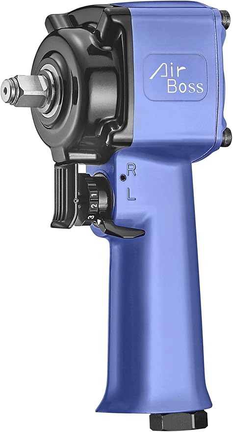 AirBoss AW-90J 1/2" Lightweight Air Impact Wrench – 650 ft-lb Breakaway Torque, Jumbo Hammer Mechanism, Compact Design for Automotive and Industrial Use