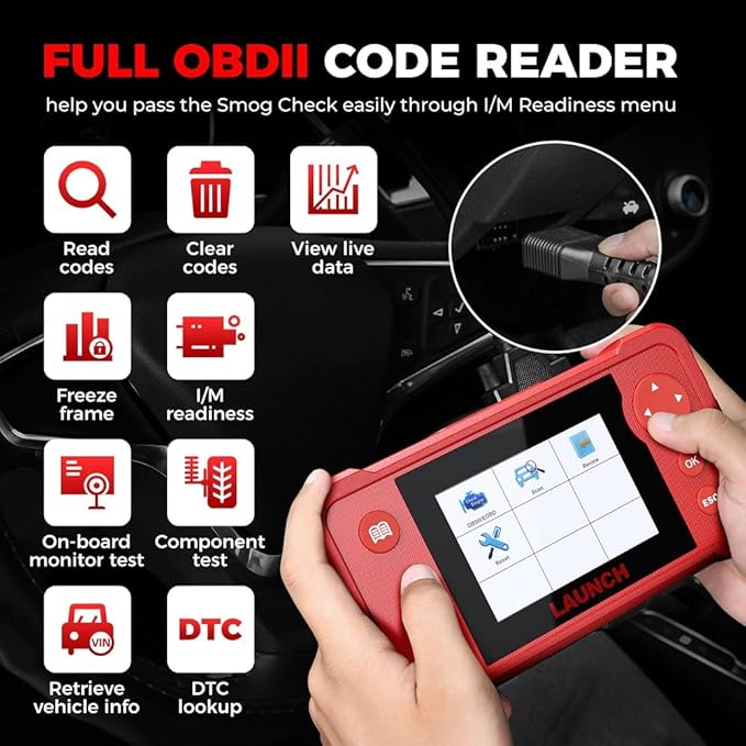 LAUNCH Creader VII+ OBD2 Scanner ABS SRS Transmission and Engine Code Reader Diagnostic Scan Tool