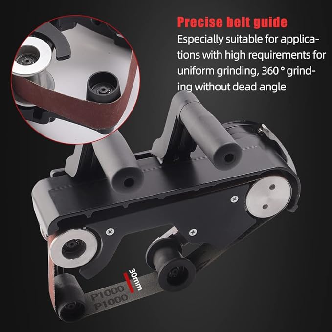 Cordless Pipe Tube Polisher Sander, ZFE 21V 28A Variable Speed Sander Polisher Grinder, Low Noise Brushless Pipe Polisher Belt Sander Tool, Stainless Steel Polisher Machine, for Pipe Grinding