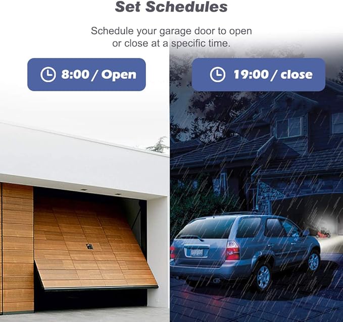 AGSHOME Smart Garage Door Opener Remote (2nd Gen), Universal Wi-Fi Garage Door Controller, wirling-Free, APP Control, Compatible with Alexa, Google Assistant, Siri, No Hub Needed
