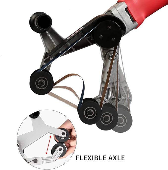 SPTA 110V 800W Professional Stainless Steel Pipe Tube Polisher Sander with Alumina Oxide Sanding Belt, Silicon Carbide Wheel, Pole Burnishing Polisher Machine