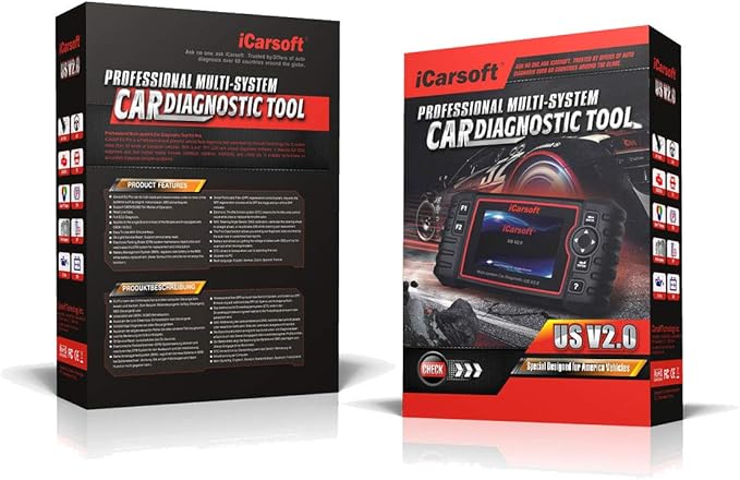 iCarsoft US V2.0 Diagnostic Scan Tool for American Vehicles Ford/GM (Cherolet/Buick/Cadillac/GMC)/Chrysler/Jeep/Holden +Oil Reset +EPB+BMS+DPF+SAS+ETC+BLD+INJ