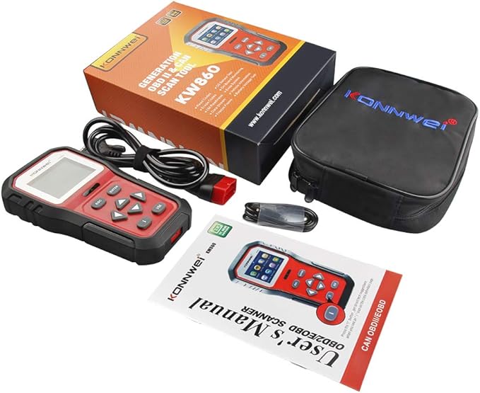 KONNWEI KW860 OBD2 Scanner Car Code Reader Diagnostic Scan Tool with Enhanced Live Data Stream and Upgraded Graphing Battery Status Check Function