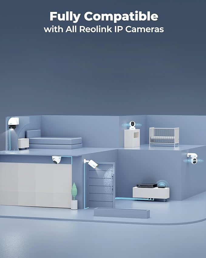 REOLINK 4K 16 Channel Network Video Recorder for Security Camera System, Only Work with 4K/5MP/4MP HD Reolink IP Cameras PoE NVR, 24/7 Recording to Pre-Installed 4TB Hard Drive, RLN16-410-4TB