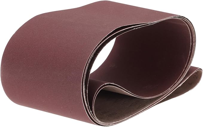 uxcell 2pcs 6" x 89" Sanding Belts 220 Grits Aluminum Oxide Abrasive Belt Sander Paper Sanding Papers for Metal Wood Grinding Polishing, Reddish Brown