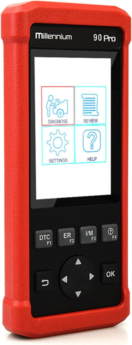 LAUNCH Millennium 90 Pro OBD2 Scanner, DIY Full OBD Function Car Code Reader, Check Engine/ABS/SRS/Transmission Diagnostic Scan Tool, Oil/EPB/BMS/DPF/SAS Reset/ABS Bleeding Car Scanner, Free Update
