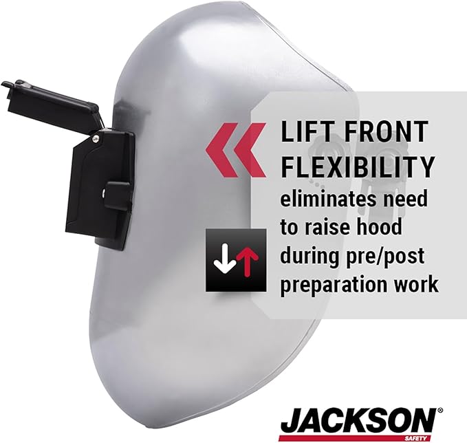Jackson Safety PL 280 Pipeline Welding Hood - Flip Front Welding Helmet - Shade 10, ANSI Z87.1 (Multiple Headgear Styles and Colors)