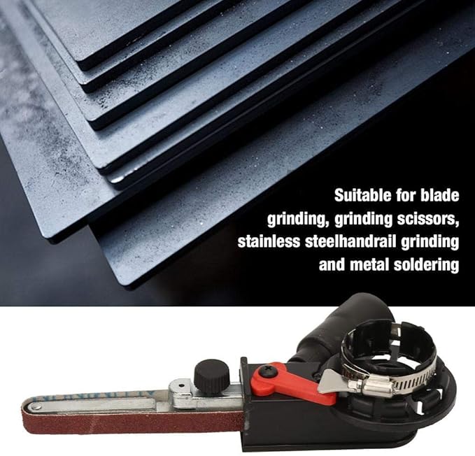Mini DIY Belt Angle Grinder Belt Sander Portable Sander Sanding Belt Adapter for Electric Angle Grinder Blade Grinding (M10)
