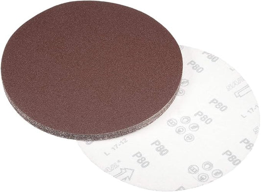 uxcell 9 Inch Sanding Disc 80 Grits Flocking Sandpaper for Sander 10 Pcs
