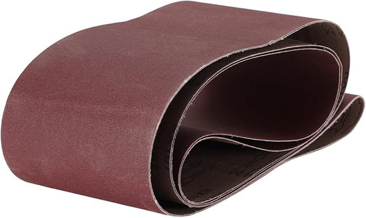 uxcell 2pcs 6" x 89" Sanding Belts 150 Grits Aluminum Oxide Abrasive Belt Sander Paper Sanding Papers for Metal Wood Grinding Polishing, Reddish Brown