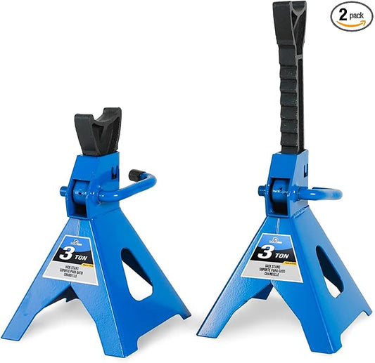 3 Ton (6,000 LBs) Automotive Jack Stands,Heavy Duty Steel Car Lifting Stand for Garages,Repair Shops,Adjustable Height 11.4"-16.8",1 Pair